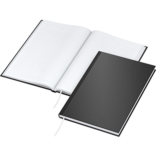 Notizbuch Note-Book X.press A5, Matt-schwarz , schwarz, Hochweißes Schreibpapier 90 g/m2, 21,00cm x 14,80cm (Länge x Breite), Bild 2