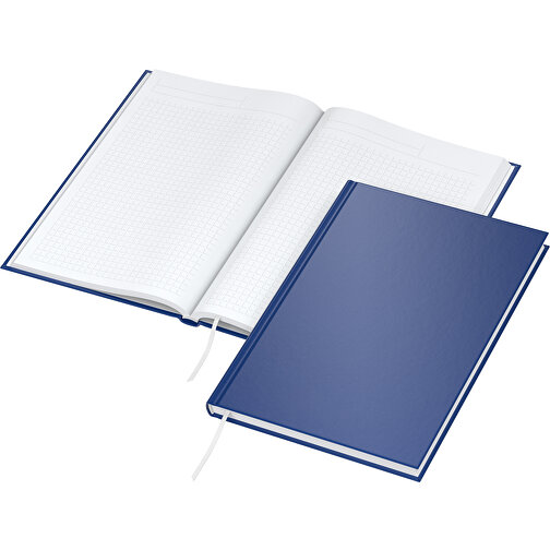 Cuaderno de notas A5 x.press, azul oscuro mate, serigrafía digital, Imagen 2