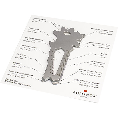 Set de cadeaux / articles cadeaux : ROMINOX® Key Tool Lion (22 functions) emballage à motif Danke, Image 3