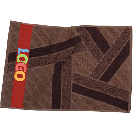 Twisted frottéhåndklæde med farvet jacquardvævning, Billede 3