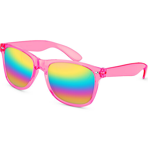 SunShine Mirror Transparent - UV 400 , Promo Effects, verspiegelt pink transparent, Rahmen aus Polycarbonat und Glass aus AC, 14,50cm x 4,80cm x 15,00cm (Länge x Höhe x Breite), Bild 1