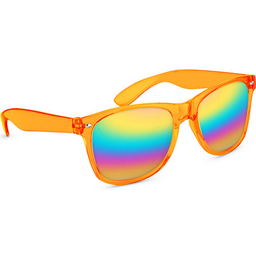 SunShine Mirror Transparent - UV 400 , Promo Effects, verspiegelt orange transparent, Rahmen aus Polycarbonat und Glass aus AC, 14,50cm x 4,80cm x 15,00cm (Länge x Höhe x Breite), Bild 2