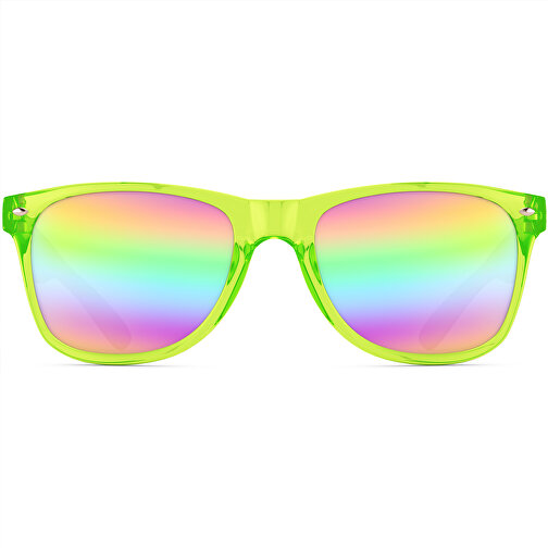 SunShine Mirror Transparent - UV 400 , Promo Effects, verspiegelt grün transparent, Rahmen aus Polycarbonat und Glass aus AC, 14,50cm x 4,80cm x 15,00cm (Länge x Höhe x Breite), Bild 5