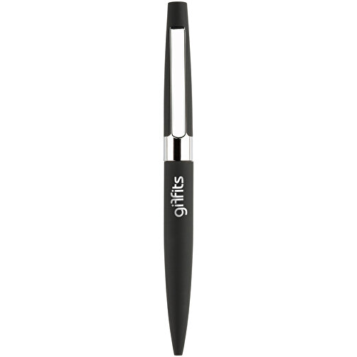 Kugelschreiber ONYX K-V Mit Geschenkverpackung , Promo Effects, schwarz, Metall gummiert, 13,50cm (Länge), Bild 1
