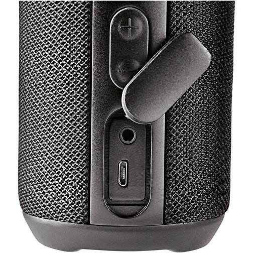 Rugged Wasserdichter Stoff Bluetooth® Lautsprecher , schwarz, ABS Kunststoff, 17,50cm (Länge), Bild 8