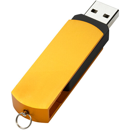 USB-Stick COVER 2GB , Promo Effects MB , gold MB , 2 GB , Kunststoff/Aluminium MB , 3 - 10 MB/s MB , 5,40cm x 0,85cm x 1,70cm (Länge x Höhe x Breite), Bild 3
