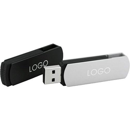 USB-Stick COVER 1GB , Promo Effects MB , schwarz MB , 1 GB , Kunststoff/Aluminium MB , 3 - 10 MB/s MB , 5,40cm x 0,85cm x 1,70cm (Länge x Höhe x Breite), Bild 3