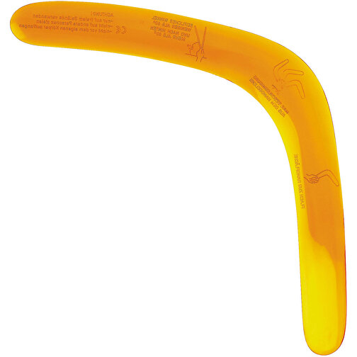 Bumerang 'Maxi' , trend-orange PS, Kunststoff, 41,00cm x 0,60cm x 4,30cm (Länge x Höhe x Breite), Bild 1