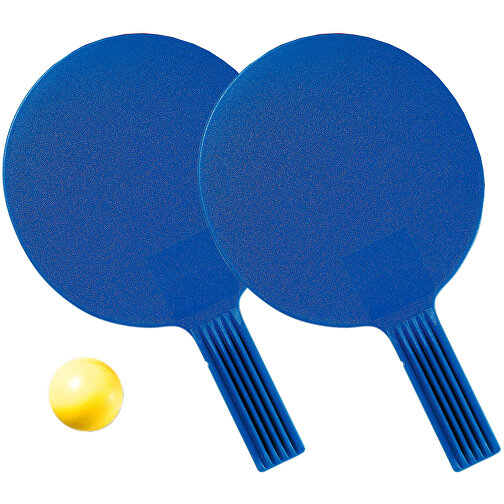 Tischtennis-Set 'Massiv' , standard-blau PP, Kunststoff, 26,50cm x 4,00cm x 16,00cm (Länge x Höhe x Breite), Bild 1