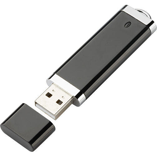 USB-Stick BASIC 1 GB , Promo Effects MB , schwarz MB , 1 GB , Kunststoff MB , 3 - 10 MB/s MB , 7,40cm x 0,70cm x 2,00cm (Länge x Höhe x Breite), Bild 2