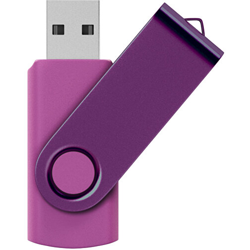 USB-Stick Swing Color 2GB , Promo Effects MB , violett MB , 2 GB , Kunststoff/ Aluminium MB , 3 - 10 MB/s MB , 5,70cm x 1,00cm x 1,90cm (Länge x Höhe x Breite), Bild 1