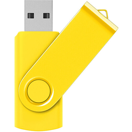 USB-Stick Swing Color 2GB , Promo Effects MB , gelb MB , 2 GB , Kunststoff/ Aluminium MB , 3 - 10 MB/s MB , 5,70cm x 1,00cm x 1,90cm (Länge x Höhe x Breite), Bild 1