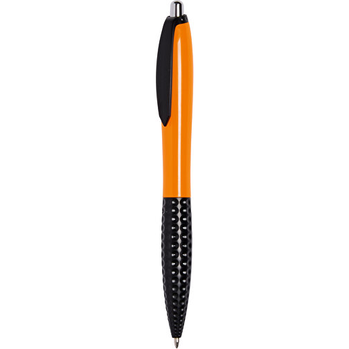 Kugelschreiber JUMP , orange, schwarz, Kunststoff, 14,00cm (Länge), Bild 1