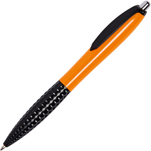Kugelschreiber JUMP , orange, schwarz, Kunststoff, 14,00cm (Länge), Bild 2