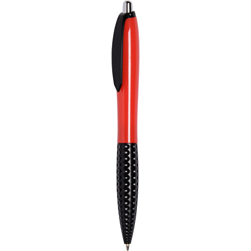 Kugelschreiber JUMP , rot, schwarz, Kunststoff, 14,00cm (Länge), Bild 1
