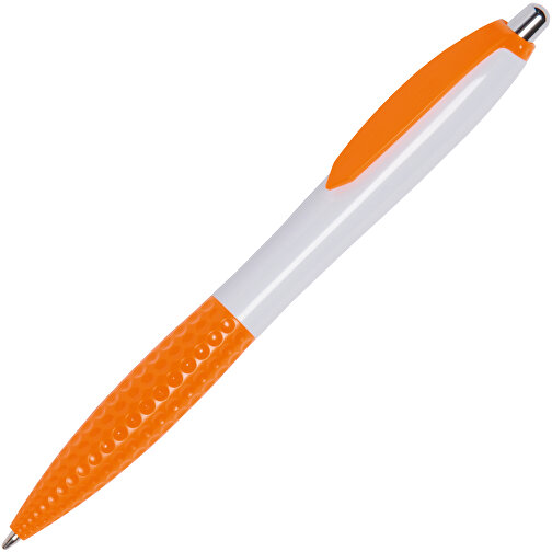 Kugelschreiber JUMP , orange, weiss, Kunststoff, 14,00cm (Länge), Bild 2