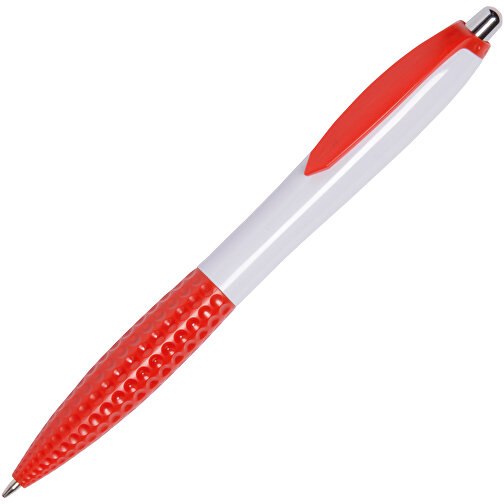 Kugelschreiber JUMP , rot, weiß, Kunststoff, 14,00cm (Länge), Bild 2