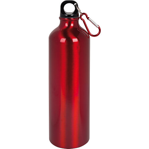 Aluminium-Trinkflasche BIG TRANSIT , rot, Aluminium / Kunststoff, 25,50cm (Höhe), Bild 1