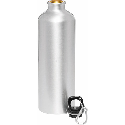 Aluminium-Trinkflasche BIG TRANSIT , silber, Aluminium / Kunststoff, 25,50cm (Höhe), Bild 2