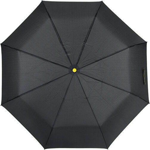 Vollautomatischer Windproof-Taschenschirm STREETLIFE , gelb, schwarz, Metall / Fiberglas / Polyester, , Bild 2