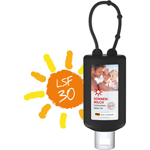 Leche solar SPF 30, 50 ml Bumper (negro), Body Label (R-PET), Imagen 1