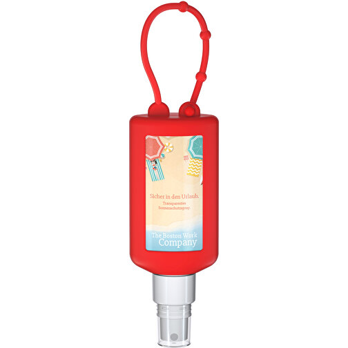 Spray de protección solar (SPF 30), 50 ml Rojo parachoques, Body Label (R-PET), Imagen 2
