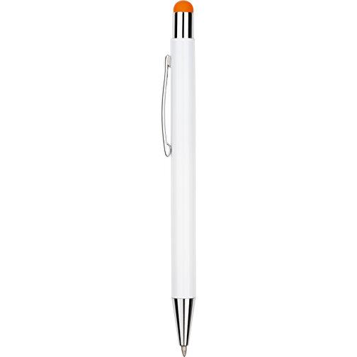 Kugelschreiber Philadelphia , Promo Effects, weiß/orange, Aluminium, 13,50cm x 0,80cm (Länge x Breite), Bild 3