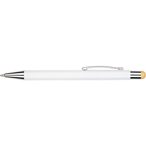 Kugelschreiber Philadelphia , Promo Effects, weiß/gold, Aluminium, 13,50cm x 0,80cm (Länge x Breite), Bild 7