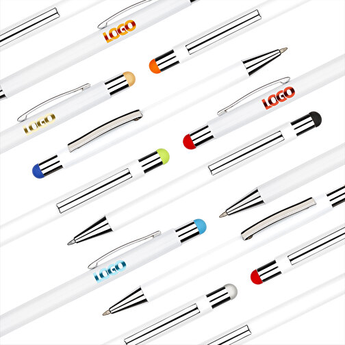 Kugelschreiber Philadelphia , Promo Effects, weiß/schwarz, Aluminium, 13,50cm x 0,80cm (Länge x Breite), Bild 9