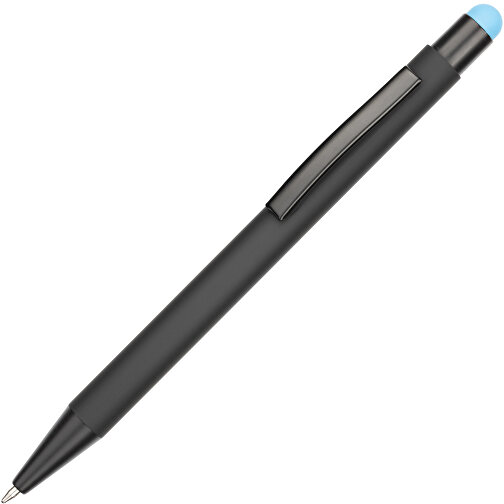 Kugelschreiber Colorado , Promo Effects, schwarz/hellblau, Aluminium, 13,50cm x 0,80cm (Länge x Breite), Bild 6