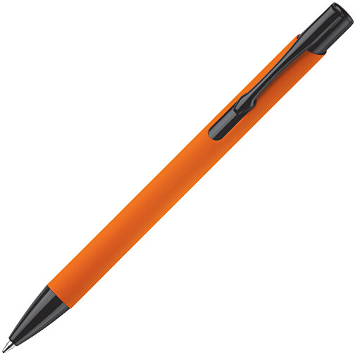 Kugelschreiber Alicante Soft-Touch , orange / schwarz, Aluminium, 13,80cm (Länge), Bild 2