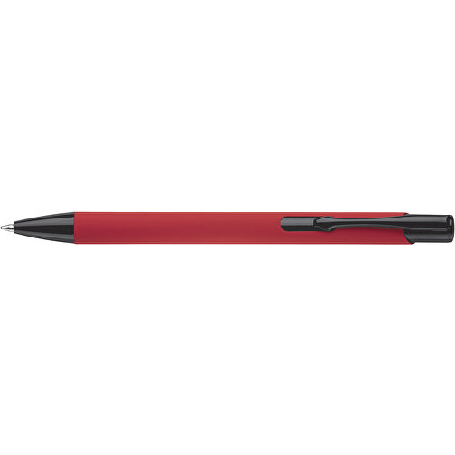 Kugelschreiber Alicante Soft-Touch , rot / schwarz, Aluminium, 13,80cm (Länge), Bild 3