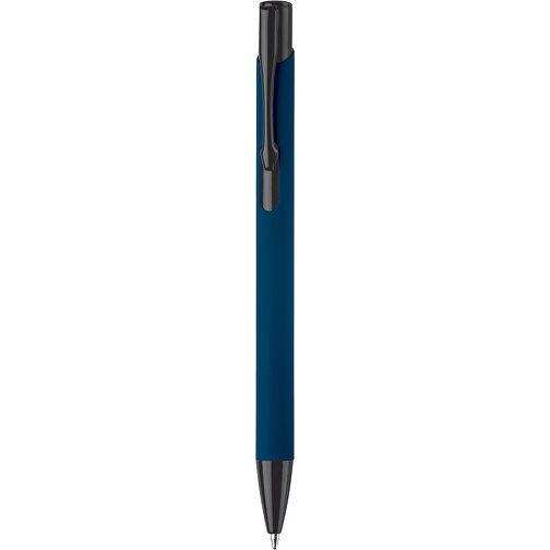 Kugelschreiber Alicante Soft-Touch , dunkelblau / schwarz, Aluminium, 13,80cm (Länge), Bild 1