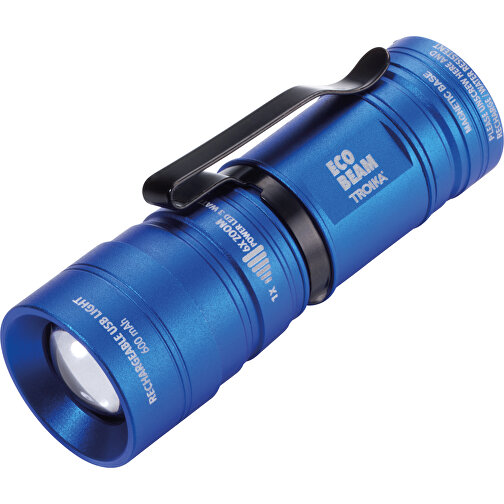 TROIKA Taschenlampe ECO BEAM , Troika, blau, schwarz, Aluminium, Stahl, 8,20cm x 2,60cm x 2,60cm (Länge x Höhe x Breite), Bild 3