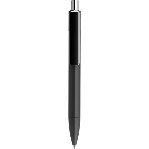 Prodir DS4 Soft Touch PRR Push Kugelschreiber , Prodir, schwarz / silber poliert, Kunststoff, 14,10cm x 1,40cm (Länge x Breite), Bild 1