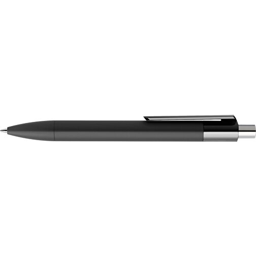 Prodir DS4 Soft Touch PRR Push Kugelschreiber , Prodir, schwarz / silber poliert, Kunststoff, 14,10cm x 1,40cm (Länge x Breite), Bild 5