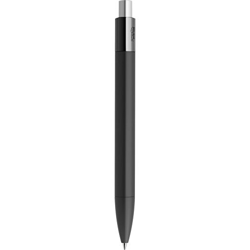 Prodir DS4 Soft Touch PRR Push Kugelschreiber , Prodir, schwarz / silber satiniert, Kunststoff, 14,10cm x 1,40cm (Länge x Breite), Bild 3