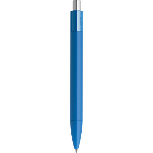 Prodir DS4 Soft Touch PRR Push Kugelschreiber , Prodir, true blue / silber satiniert, Kunststoff, 14,10cm x 1,40cm (Länge x Breite), Bild 3