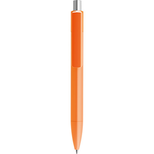Prodir DS4 Soft Touch PRR Push Kugelschreiber , Prodir, orange / silber satiniert, Kunststoff, 14,10cm x 1,40cm (Länge x Breite), Bild 1