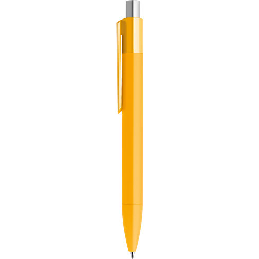 Prodir DS4 Soft Touch PRR Push Kugelschreiber , Prodir, gelb / silber satiniert, Kunststoff, 14,10cm x 1,40cm (Länge x Breite), Bild 2