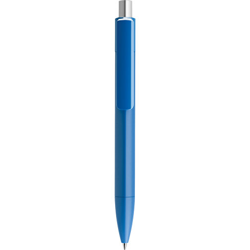 Prodir DS4 PMM Push Kugelschreiber , Prodir, true blue / silber satiniert, Kunststoff, 14,10cm x 1,40cm (Länge x Breite), Bild 1