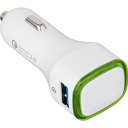 USB-Autoladeadapter Quick Charge 2.0® COLLECTION 500 , Reflects, weiss, Kunststoff, 76,00cm x 26,00cm x 31,00cm (Länge x Höhe x Breite), Bild 1