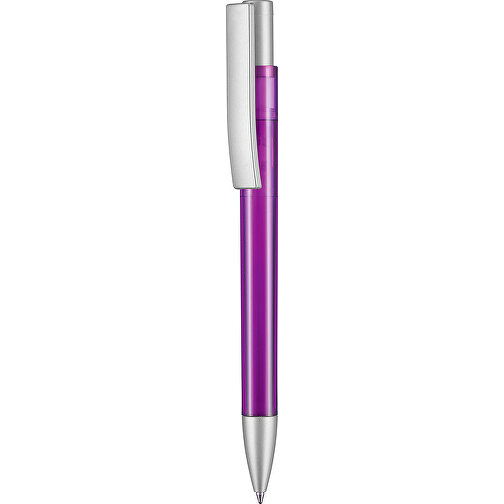 Kugelschreiber STRATOS TRANSPARENT SI , Ritter-Pen, pflaume-lila, ABS-Kunststoff, 1,70cm (Länge), Bild 1