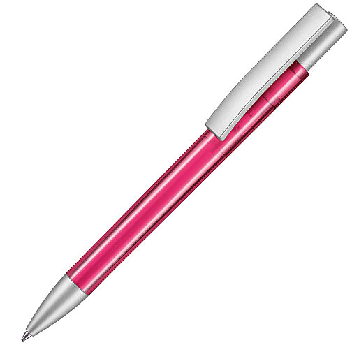 Kugelschreiber STRATOS TRANSPARENT SI , Ritter-Pen, magenta-pink, ABS-Kunststoff, 1,70cm (Länge), Bild 2