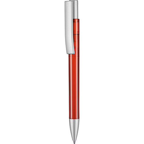 Kugelschreiber STRATOS TRANSPARENT SI , Ritter-Pen, kirsch-rot, ABS-Kunststoff, 1,70cm (Länge), Bild 1