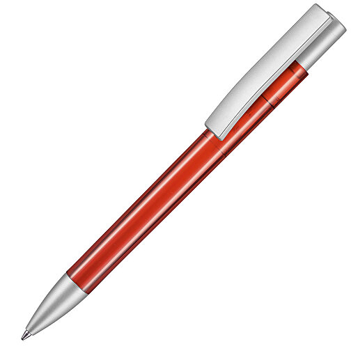 Kugelschreiber STRATOS TRANSPARENT SI , Ritter-Pen, kirsch-rot, ABS-Kunststoff, 1,70cm (Länge), Bild 2