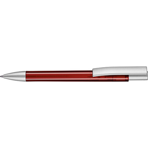Kugelschreiber STRATOS TRANSPARENT SI , Ritter-Pen, rubin-rot, ABS-Kunststoff, 1,70cm (Länge), Bild 3