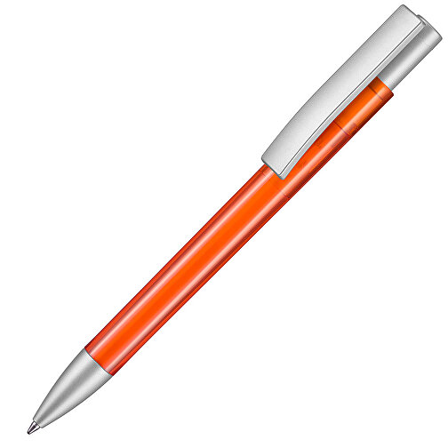 Kugelschreiber STRATOS TRANSPARENT SI , Ritter-Pen, clementine-orange, ABS-Kunststoff, 1,70cm (Länge), Bild 2