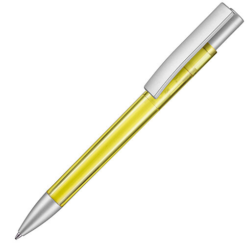 Kugelschreiber STRATOS TRANSPARENT SI , Ritter-Pen, ananas-gelb, ABS-Kunststoff, 1,70cm (Länge), Bild 2