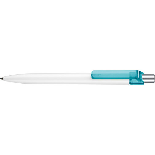 Kugelschreiber INSIDER STM , Ritter-Pen, türkis /weiß, ABS-Kunststoff, 0,90cm (Länge), Bild 3